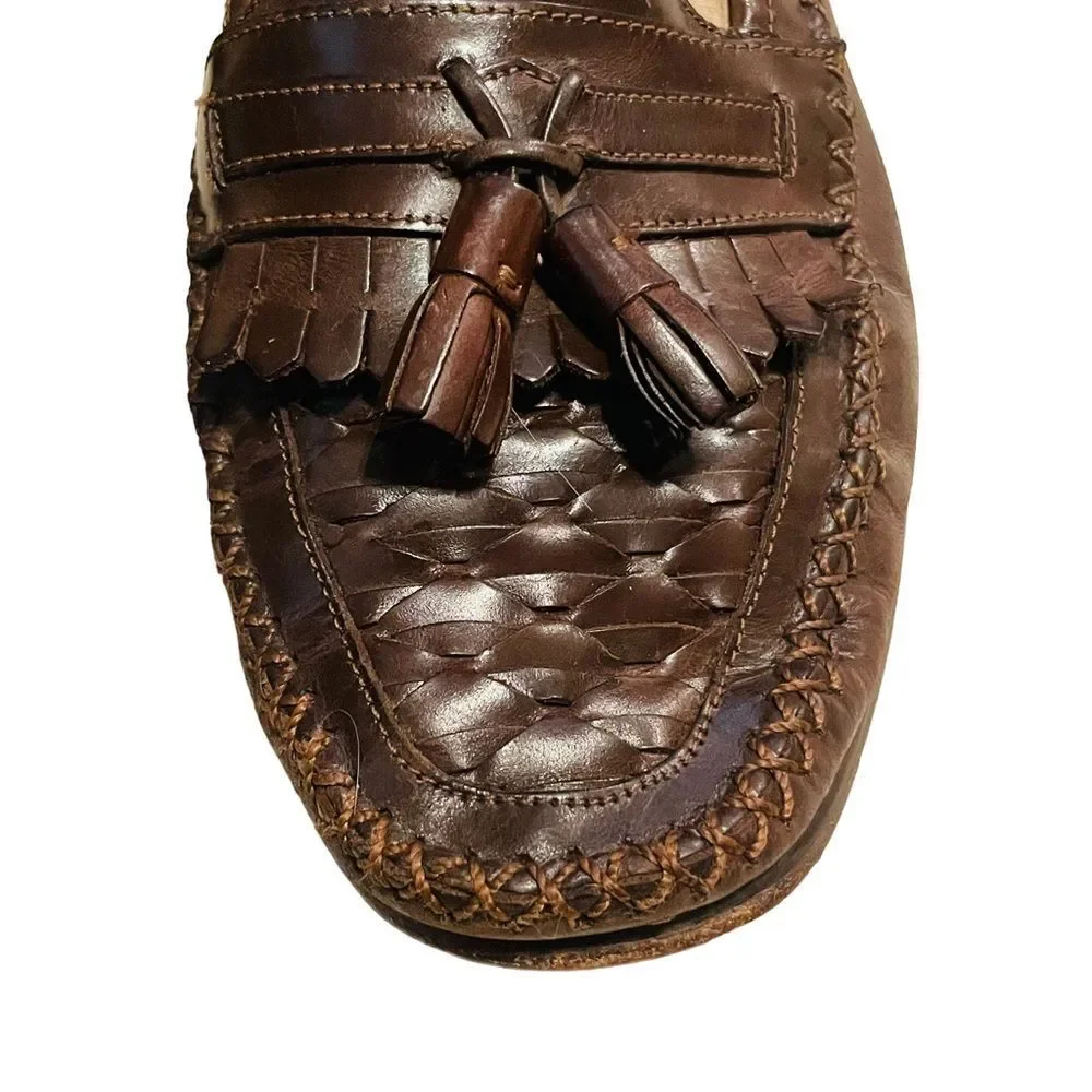 Giorgio Brutini Brown Monocle Kiltie Tassel Loafers - Size 8.5.